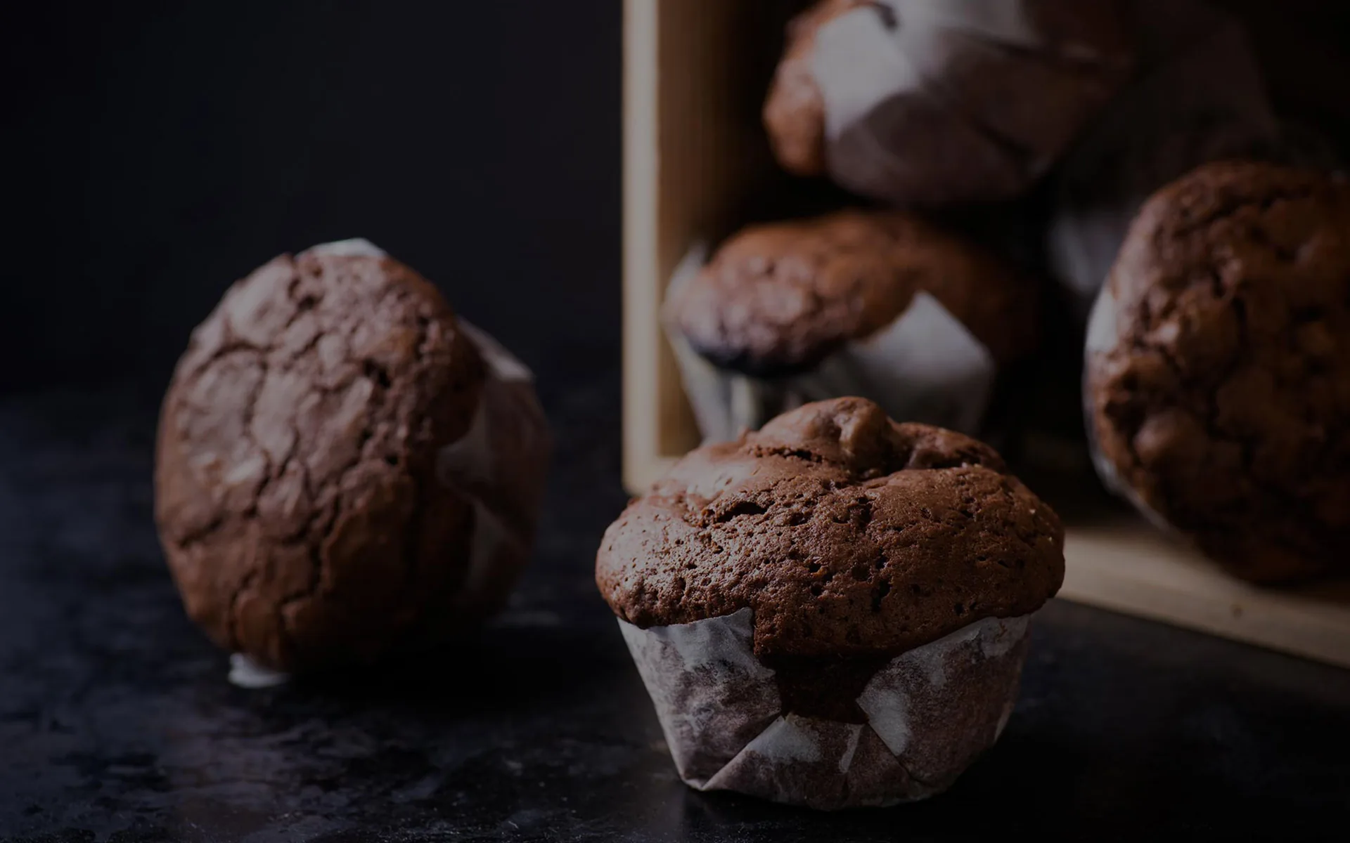 Double choc chip muffins at Better Than Bake